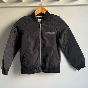 Justice Black Bomber Jacket
